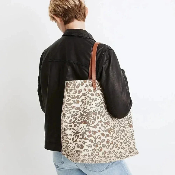Madewell The Canvas Transport Tote Print Edition Cheetah/Leopard - Picture 1 of 11
